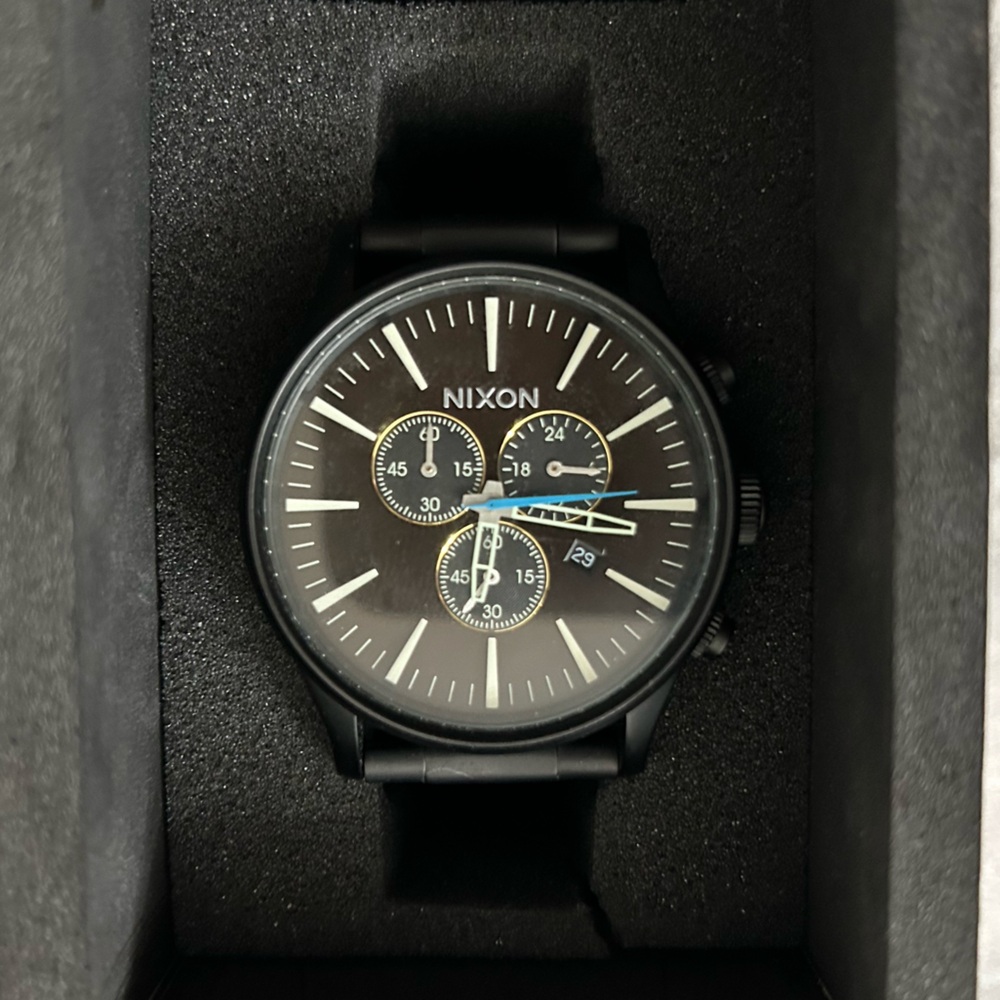 Nixon Black Chronograph Watch